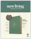 NLT Wide Margin Bible, Filament Enabled -  Leatherlike Sage Green Palm